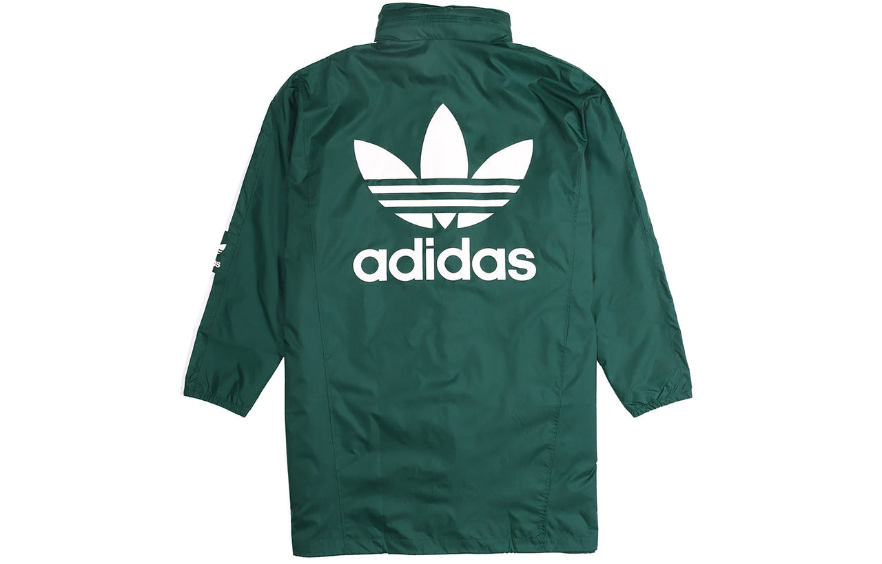 معطف adidas originals طويل WB متوسط الطول للرجال باللون الأخضر FL0012