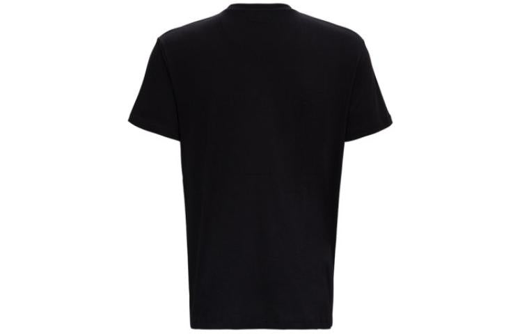 Men's Alexander McQueen FW21 Alphabet Logo Pattern Round Neck Short Sleeve Black 642662-QRX74-0901