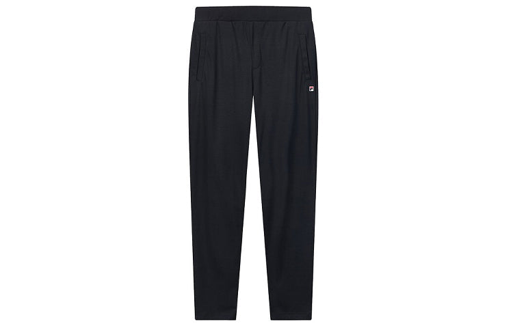 (WMNS) FILA Knit Long Pants Minimalistic Straight Casual Sports Pants Blue F11W028615F-NV