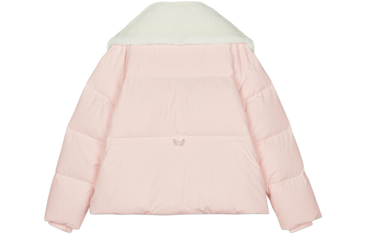 (WMNS) Skechers FASHION Letter Printed Down Jacket 'Pink White' L423W124-01NK