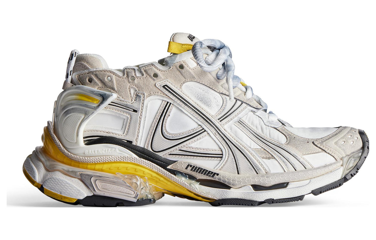 (WMNS) Balenciaga Runner Sneakers 'Beuge White Yellow Nylon and Suede Like Fabric' 772767W3RNY9170