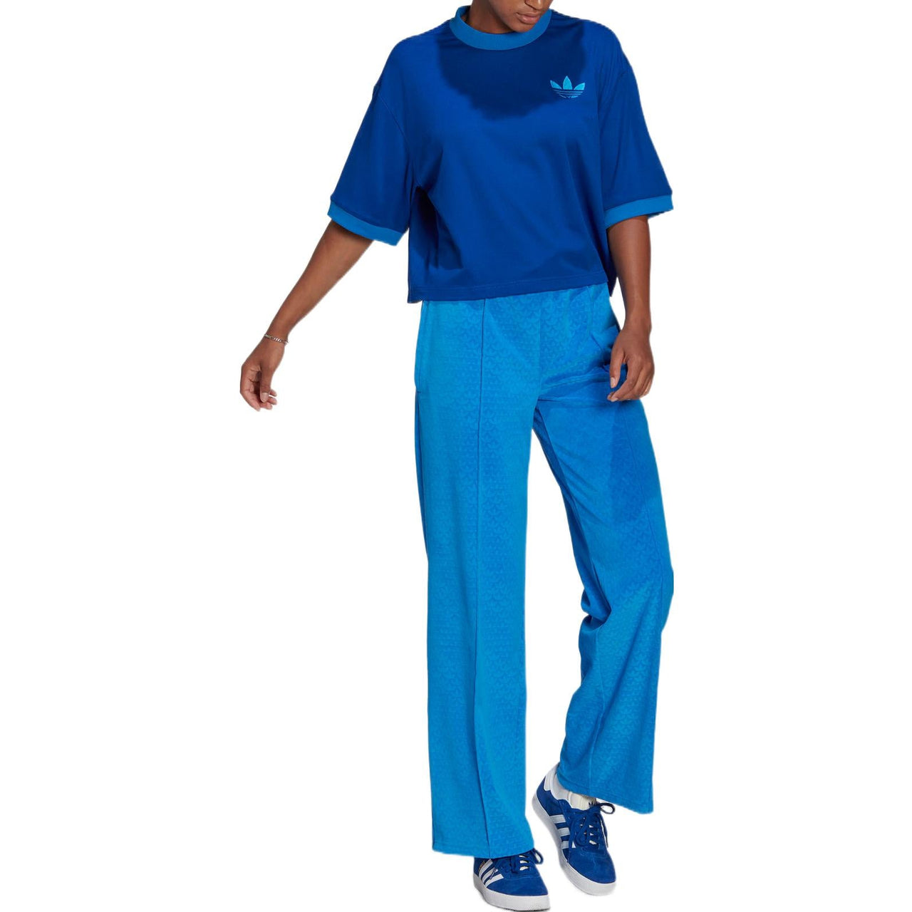 (WMNS) adidas Adicolor Heritage Now Oversized Tee Asia Sizing 'Blue' IB2062
