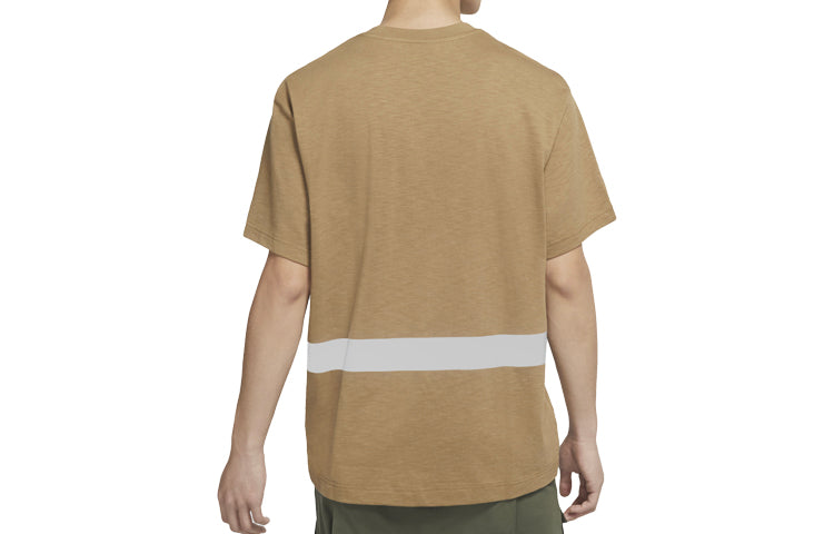 Nike Round Neck Casual Short Sleeve Brown DB3605-303