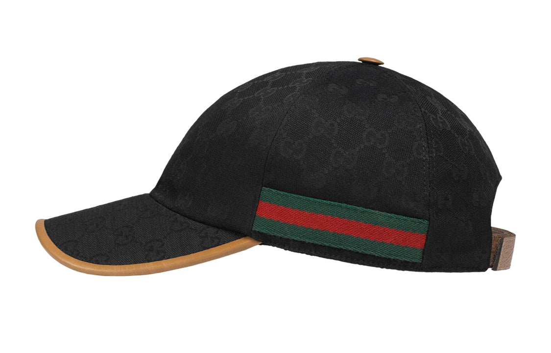 Gucci Original GG Canvas Baseball Hat With Web 'Black' 722381-4HAT7-1065