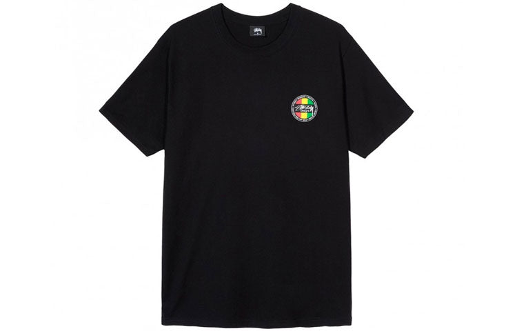 Stussy Surf Dot Tee Back Printing Short Sleeve Unisex Black 1904392