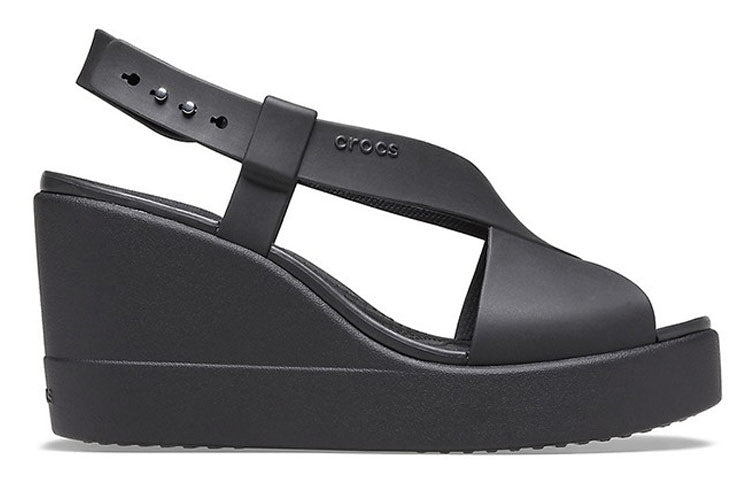 (WMNS) Crocs Brooklyn Cozy Non-Slip Sports Black Sandals 206222-060