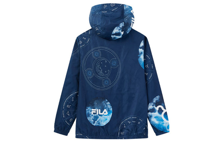 FILA Casual Sports hooded Woven Jacket Blue F11M038710FDB