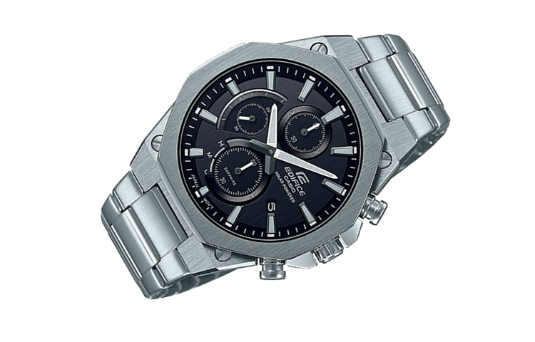 CASIO Waterproof Sports EDIFICE Solar Powered Mens Black Analog EFS-S570YD-1A