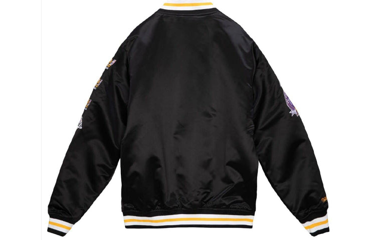 Mitchell & Ness NBA Los Angeles Lakers Champ City Satin Jacket 'Black' OJBF3232-LALYYPPPBLCK