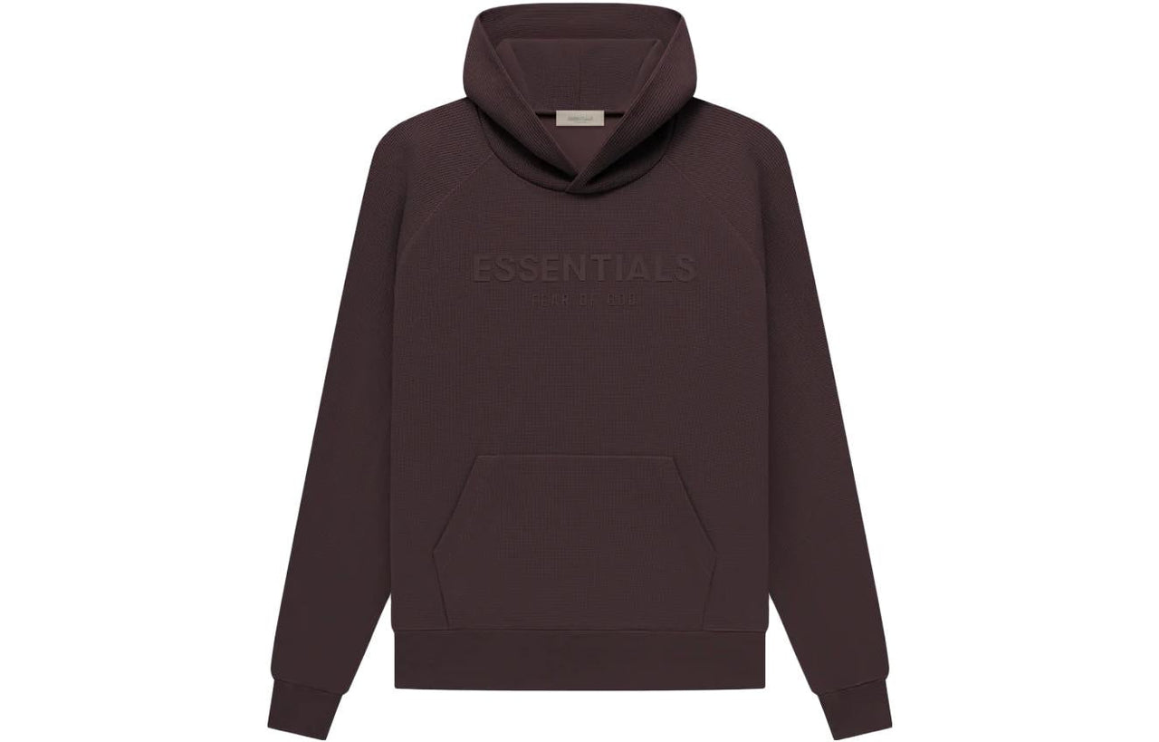 هودي وافل راجلان من Fear of God Essentials SS23 "Plum Purple" FOG-SS23-036