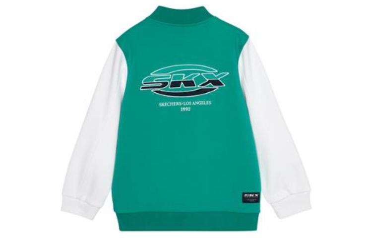 (GS) Skechers SKX Baseball Jacket 'Green White' P122B029