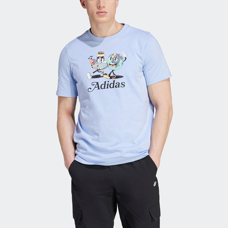 adidas originals Enjoy Summer Graphic Tee 'Blue Dawn' IT8187