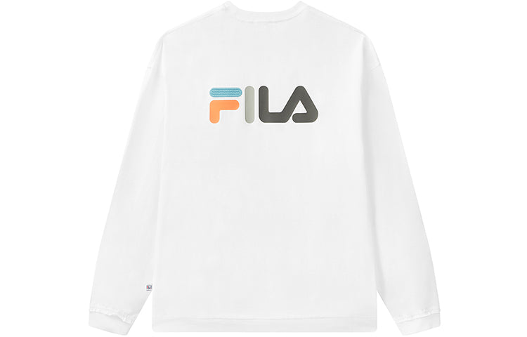 FILA Minimalistic Casual Knit Tops Couple Style White F71U048205F-WT