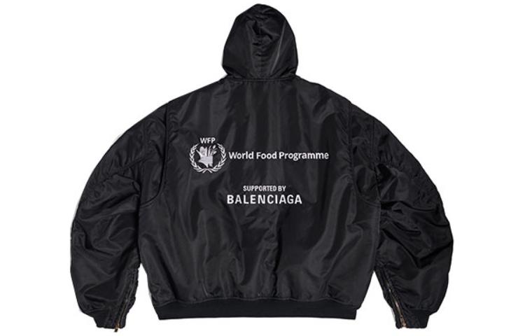 Balenciaga x WFP Light Hooded Bomber 'Black' 752178TLO251000