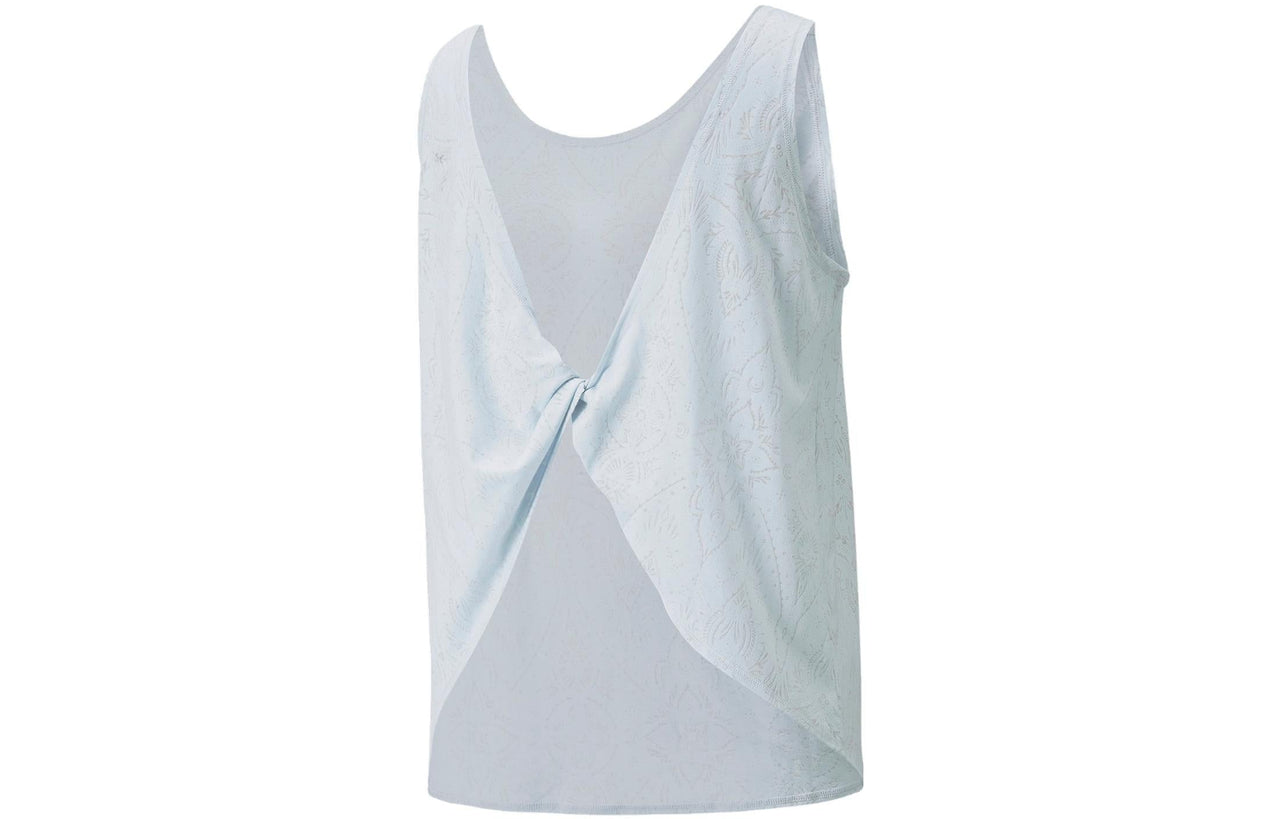 (WMNS) PUMA Studio Burn Out Twist Training Tank Top 'Grey' 521588-21