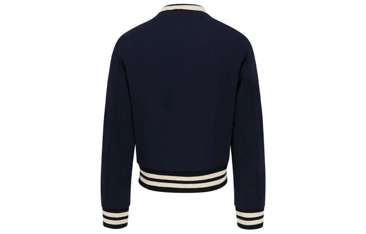 Gucci Knitted Fabric Wool Pilot Jacket For Men Navy 598731-ZADBU-4062