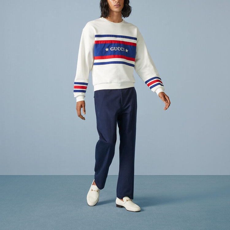 Gucci Cotton Jersey Sweatshirt With Embroidery 'Off White' 746988-XJFK1-9088