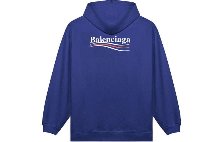 Men's Balenciaga Logo Printing Classic Navy Blue 600583TIV531195