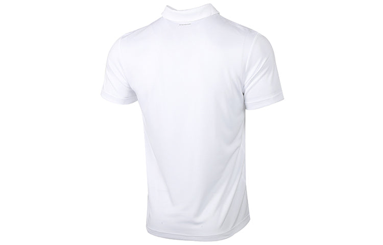Men's adidas Fab Lapel Short Sleeve polo White Polo Shirt CV8321