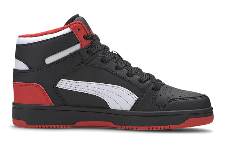 (GS) PUMA Rebound Layup Mid Mid-high Black/White/Red 370486-08