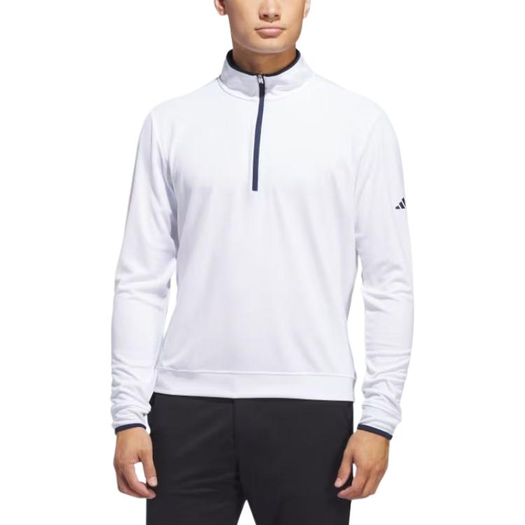adidas Lightweight Half-Zip Top Asia Sizing 'White' IU4505