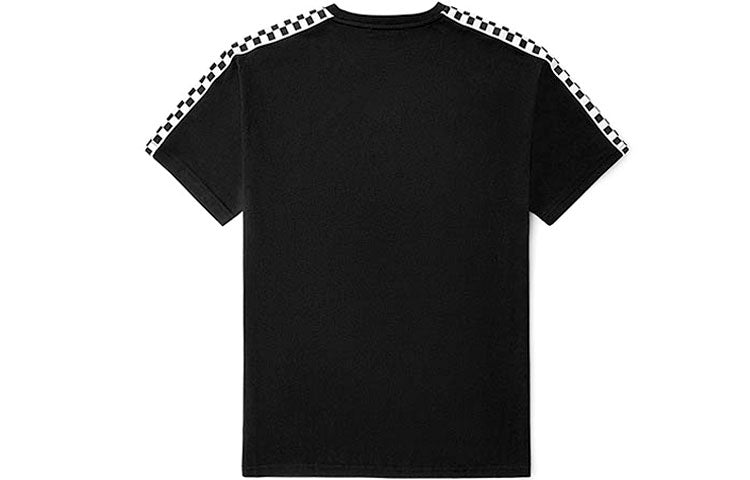 (WMNS) Vans Grid Printing Sports Round Neck Short Sleeve Black VN0A7PT1BLK