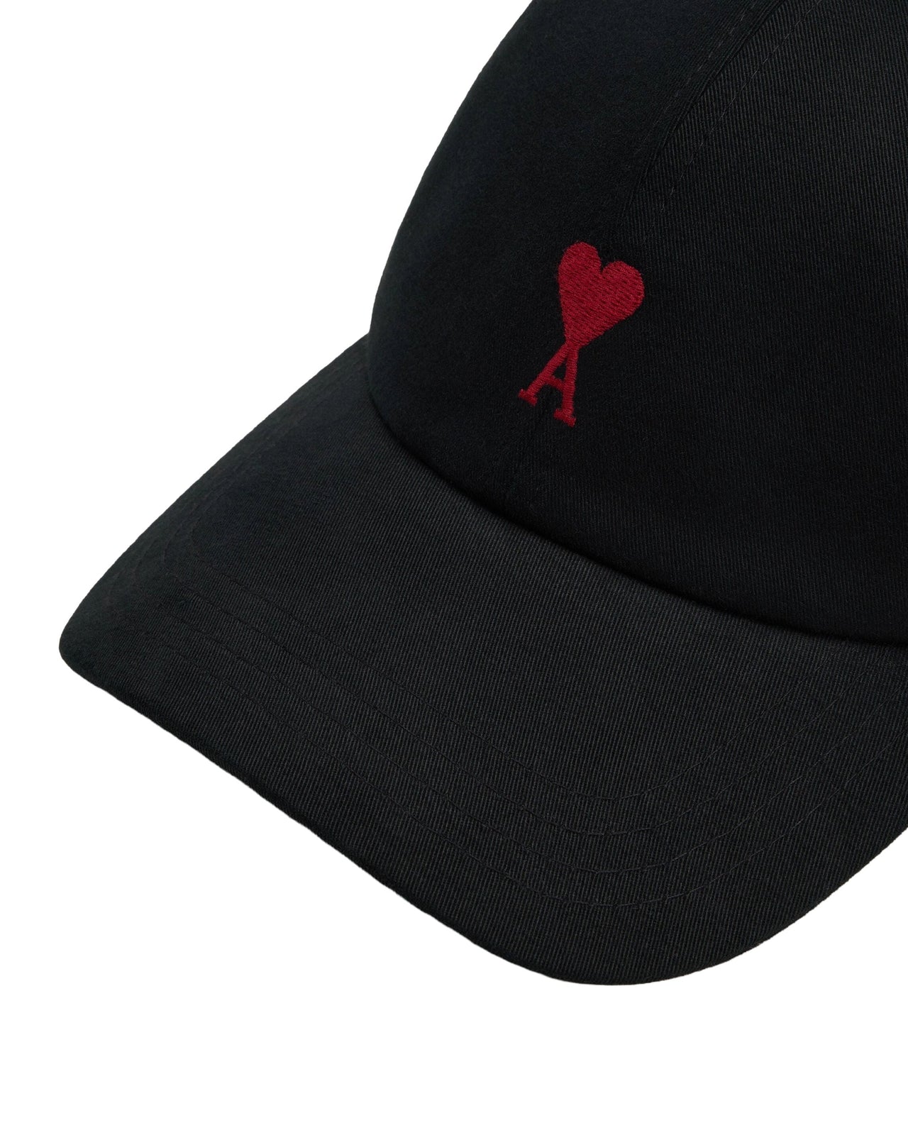 AMI SS26 Cotton Ami De Coeur Embroidery Cap 'Black' BFUCP006-AW0041-001