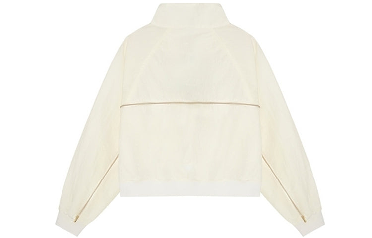 (WMNS) New Balance Stand Collar Casual Jacket Creamy White AWJ03501-SST