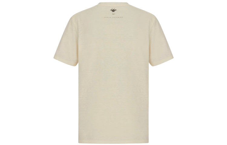 DIOR Sarah Shipman Painting Printing Short Sleeve Beige 953T03SF440-0200