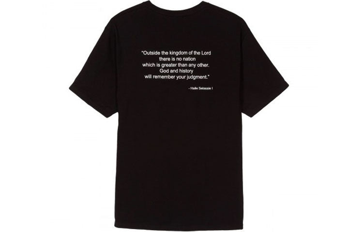 Men's Stussy Selassie Printing Short Sleeve Black 1904154