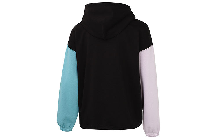 (WMNS) PUMA Classics Block Hoodie Pocket Colorblock Casual Black 535180-01