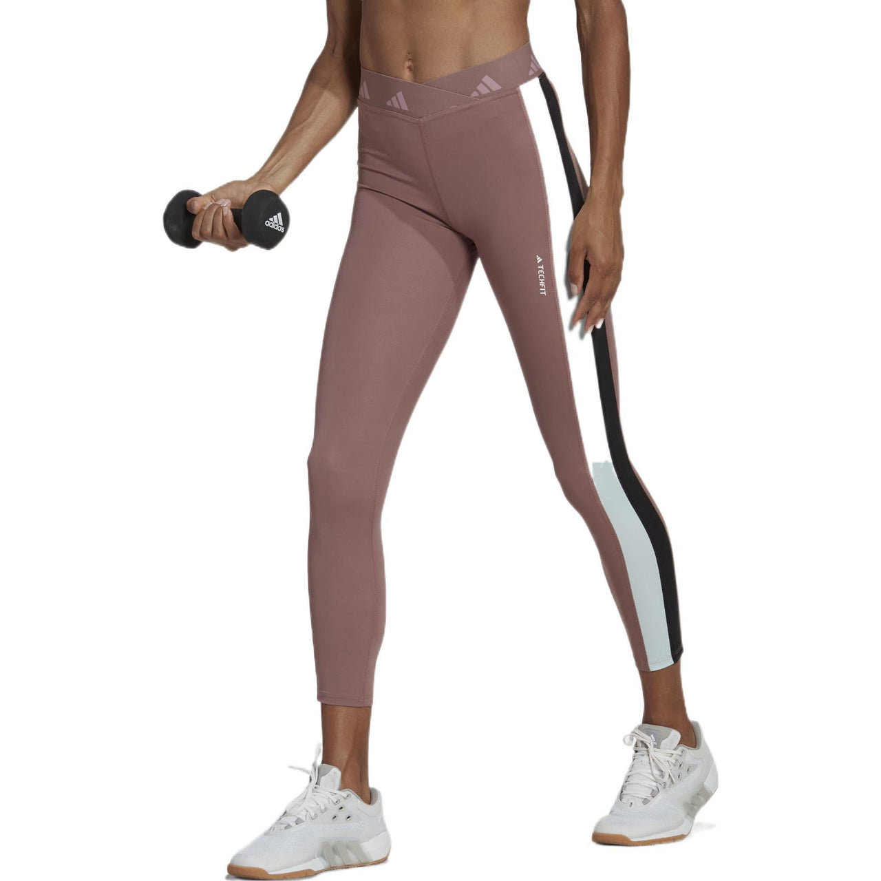 (WMNS) adidas Hyperglam Training Techfit 7/8 Leggings Asia Sizing 'Purple White Black' HZ6954