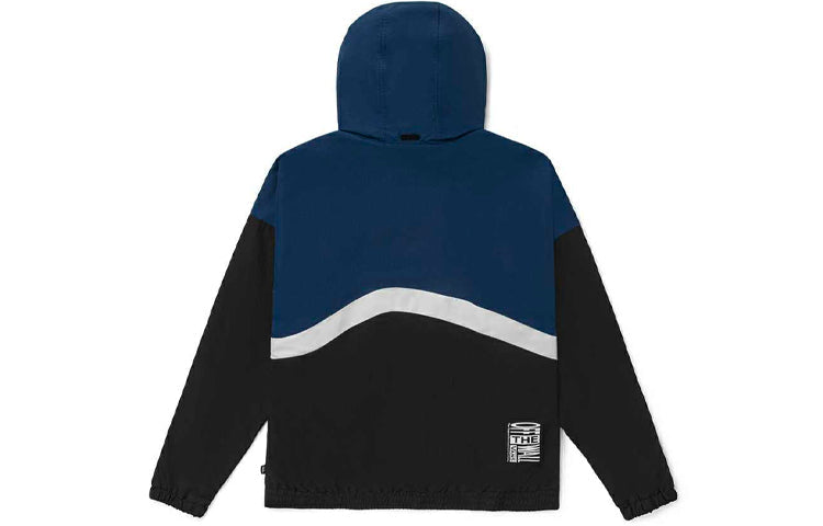 Men's Vans Colorblock Zipper Casual Hooded Jacket Blue VN0A5H8XLKZ
