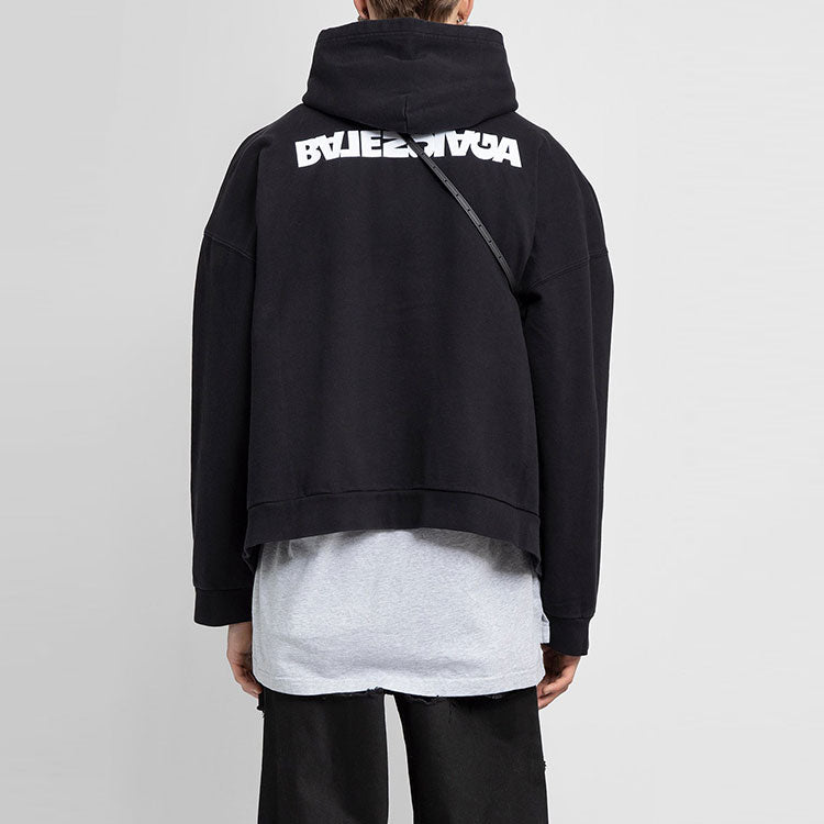 Balenciaga Turn Hoodie Wide Fit 'Black' 674986TLVB49034