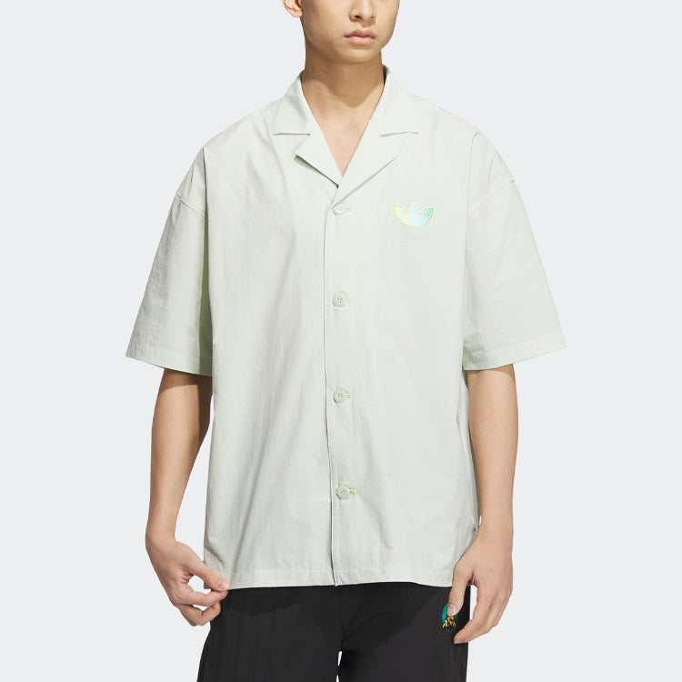 adidas Short Sleeve Shirt Asia Sizing 'Linen Green' IK8625