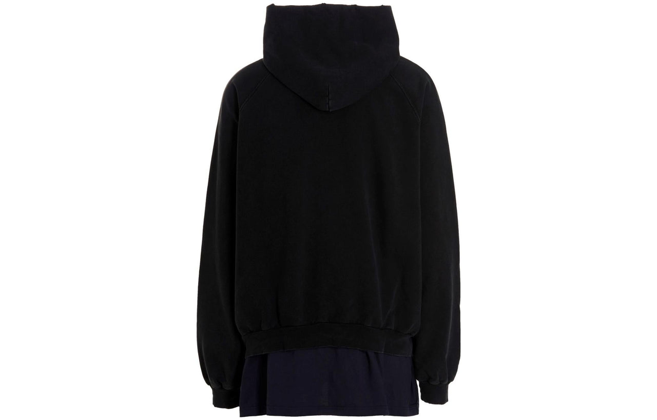 Balenciaga BB Be Different Patched T-Shirt Hoodie 'Black' 720406TNVV11070
