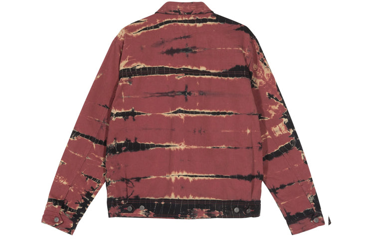 Stussy Rip Dye Ranch Jacket Tie Dye Casual Unisex Red 115515