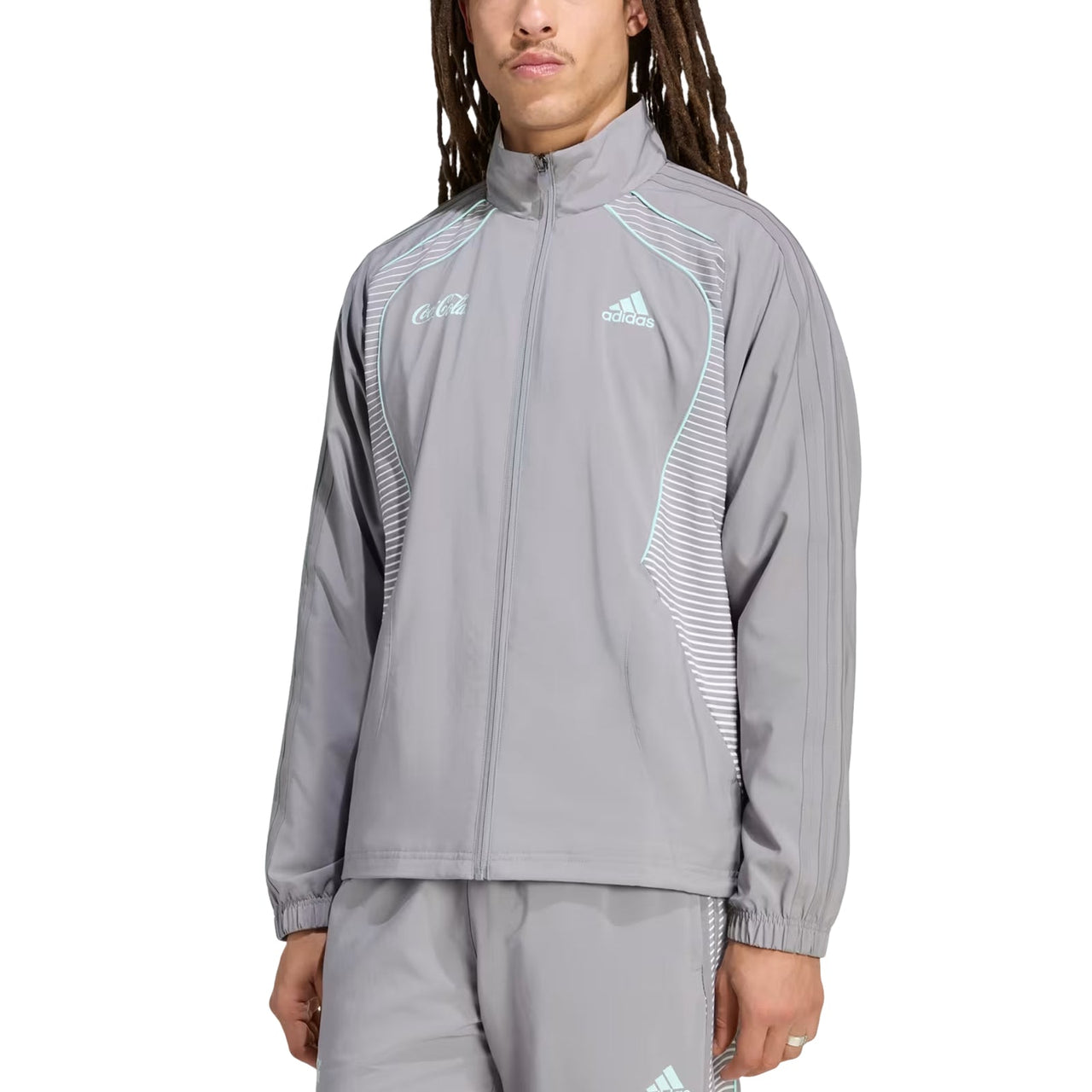 adidas x Coca-Cola Teamgeist 26 Track Jacket Asia Sizing 'Grey Three' KX0943