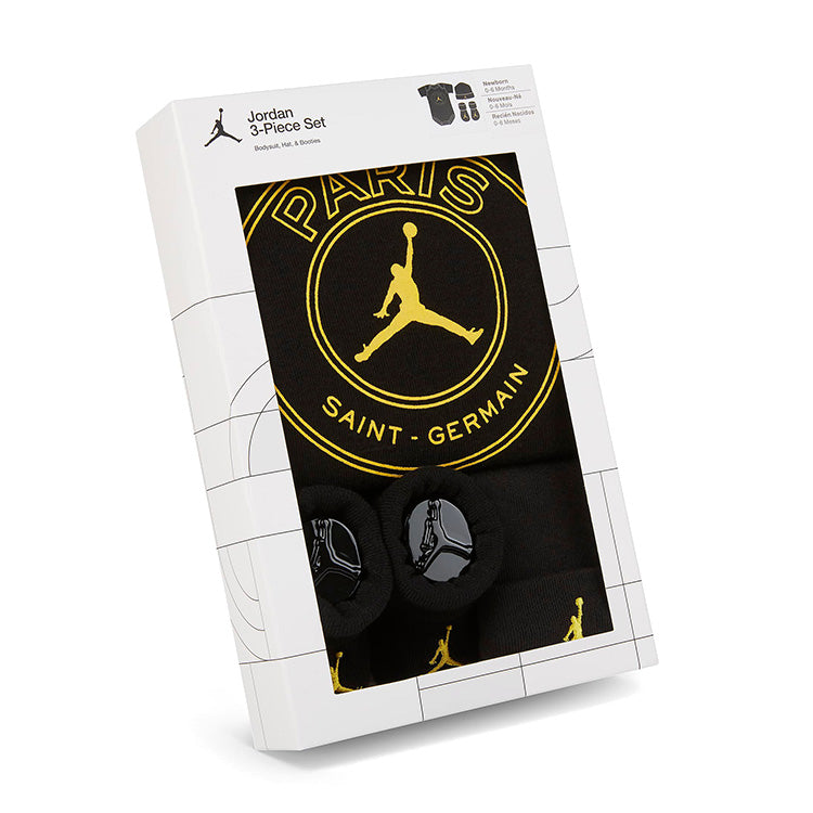 (TD) Air Jordan Paris Saint-Germain Bodysuit Box Set Baby 'Black' FJ6323-891