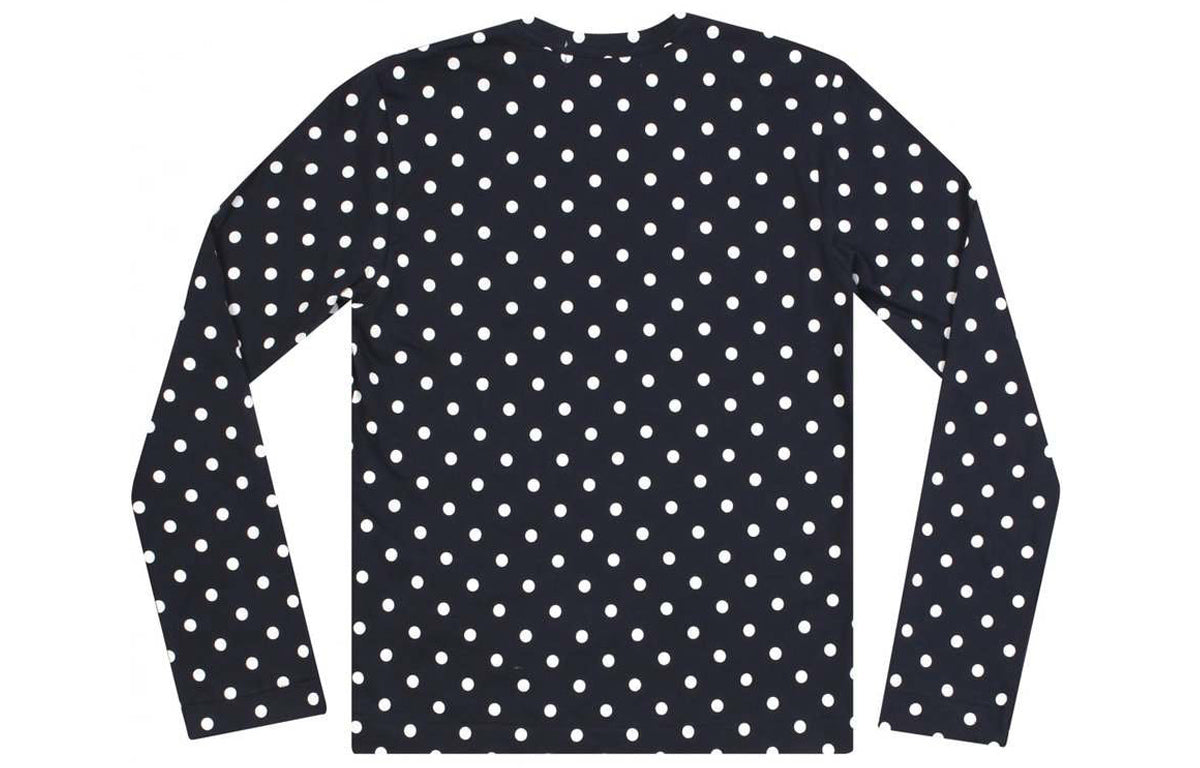 (WMNS) COMME des GARCONS PLAY Polka dots Long Sleeves T-shirt 'Navy Blue' AZ-T165-051-2