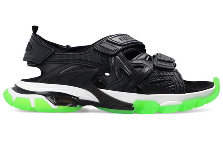 Balenciaga Track sandals 'Clear Sole Black Green White' 655954W2CC41038