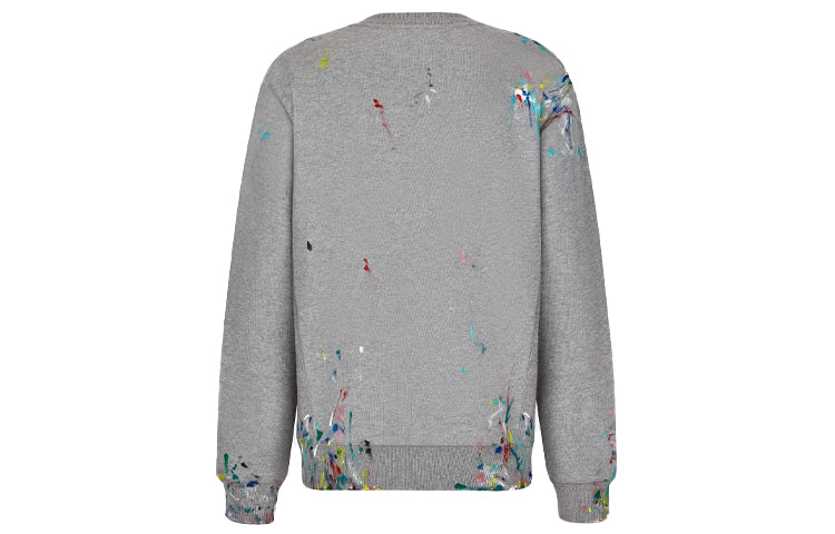 DIOR SS21 Cotton Drawing Print Sweater For Men White 183J687A0531-C889
