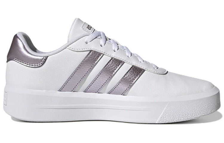 (WMNS) adidas Tenis Court Platform Shoes 'Cloud White / Matt Purple Met.' GV8999
