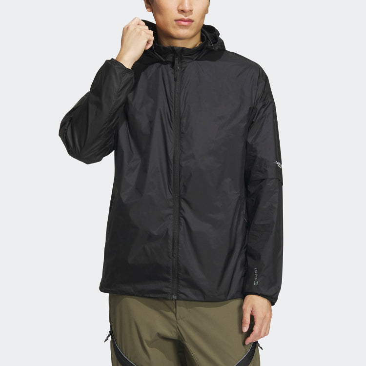 adidas Terrex Jackets Asia Sizing 'Black' HY4703