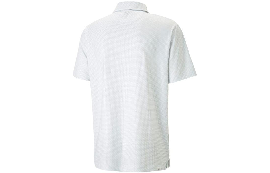 PUMA MATTR Grids Golf Polo Shirt 'White' 537455-01