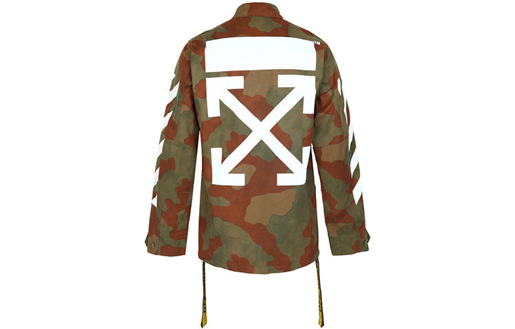 Off-White Mens Arrows Sketch Camouflage Cotton Jacket OMEA007F175640289901