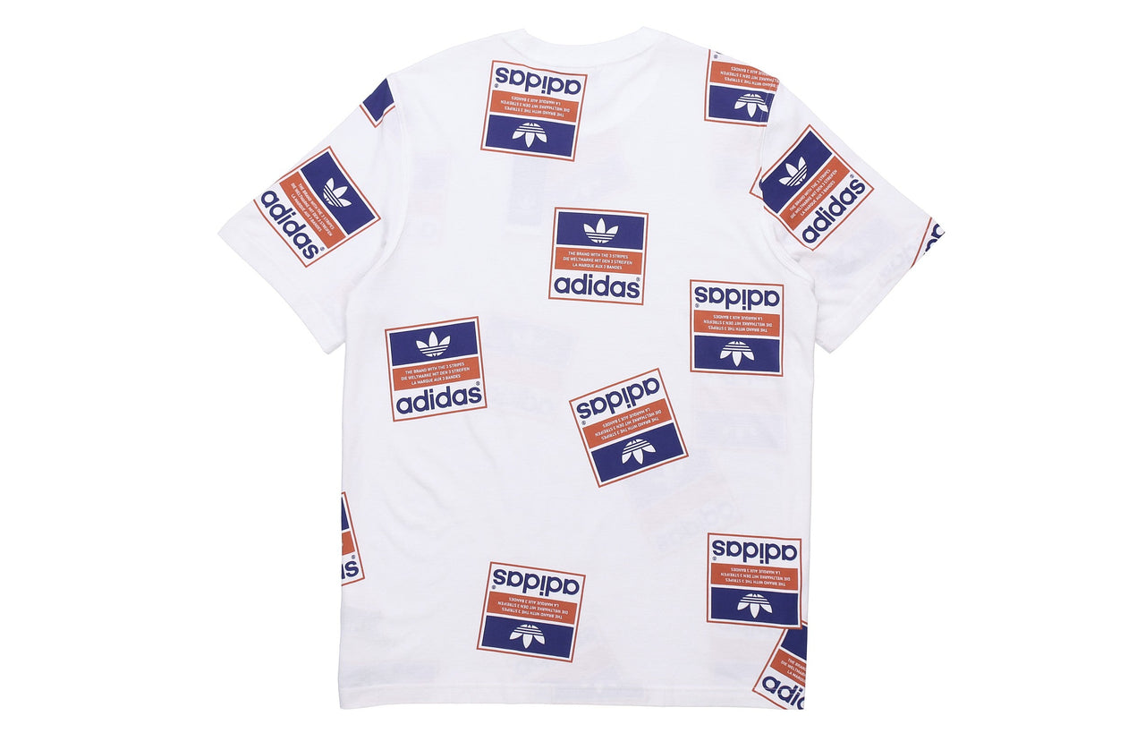 adidas originals Stckerbomb Tee Round Neck Short Sleeve White DX3649