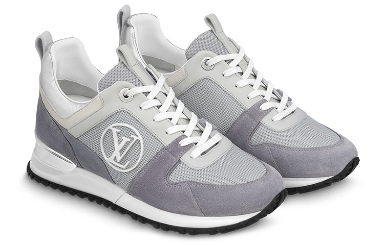 (WMNS) حذاء رياضي Run Away من LOUIS VUITTON بشبكة رمادية وشعار 1ABW54