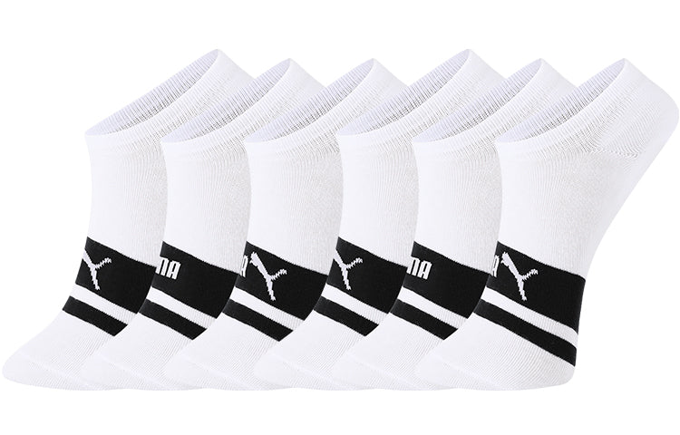 PUMA Unisex Invisible Socks 3 pack 'White Black' 701206513-002