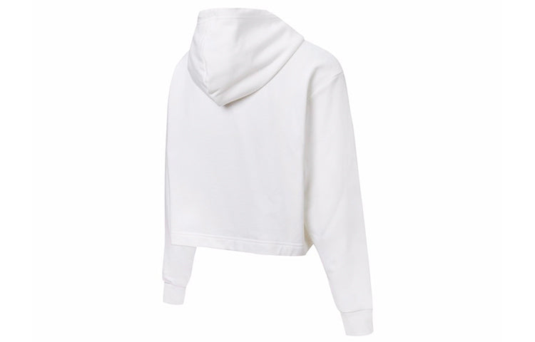 (WMNS) PUMA Claw Pack Logo Hoodie 'White Blue' 596635-02